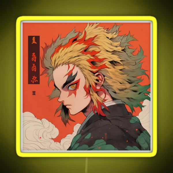Ukiyo E Rengoku Painting RGB Neon Sign