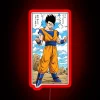 Colorful neon sign inspired by Dragon Ball Z's Ultimate Gohan from the manga series.