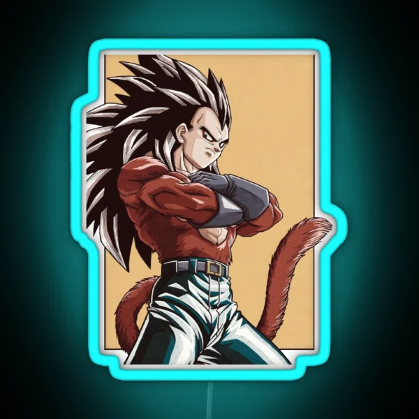 Ultimate Vegeta SSJ4 RGB Neon Sign