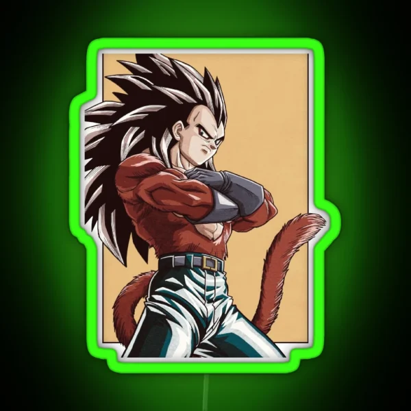 Ultimate Vegeta SSJ4 RGB Neon Sign