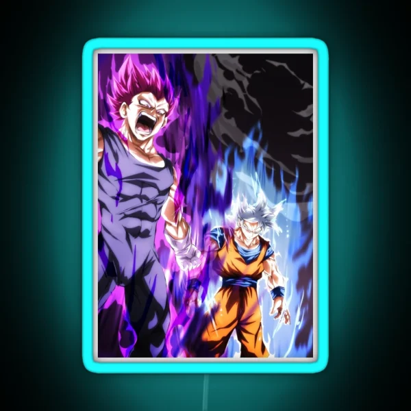 Ultra Instinct And Ultra Ego RGB Neon Sign