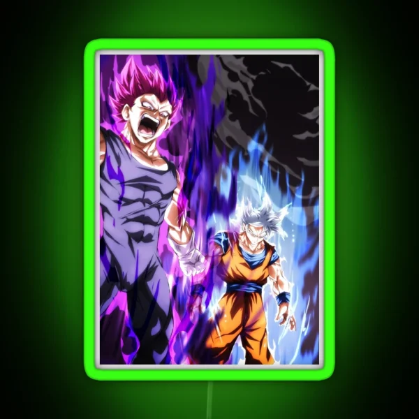 Ultra Instinct And Ultra Ego RGB Neon Sign