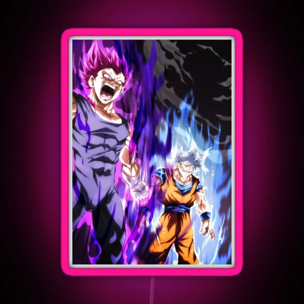 Ultra Instinct And Ultra Ego RGB Neon Sign