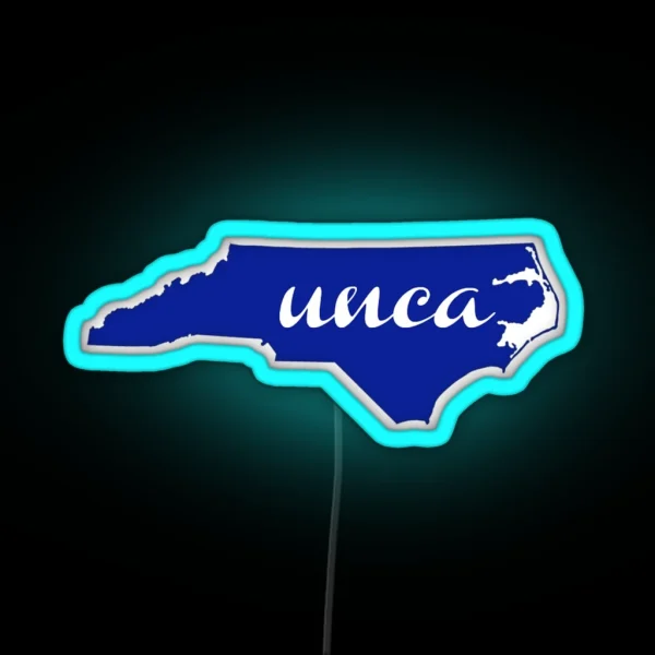 UNC Asheville NC Outline RGB Neon Sign