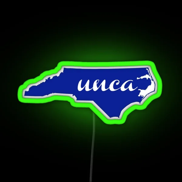 UNC Asheville NC Outline RGB Neon Sign