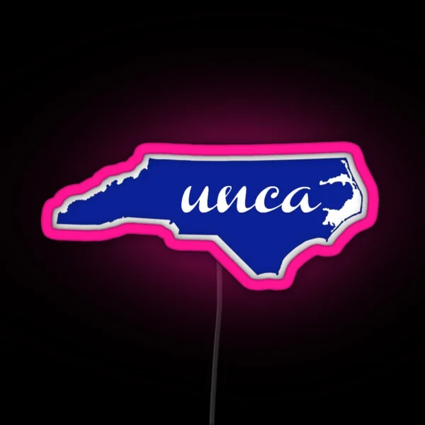 UNC Asheville NC Outline RGB Neon Sign