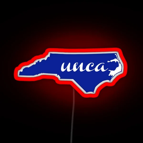 UNC Asheville NC Outline RGB Neon Sign