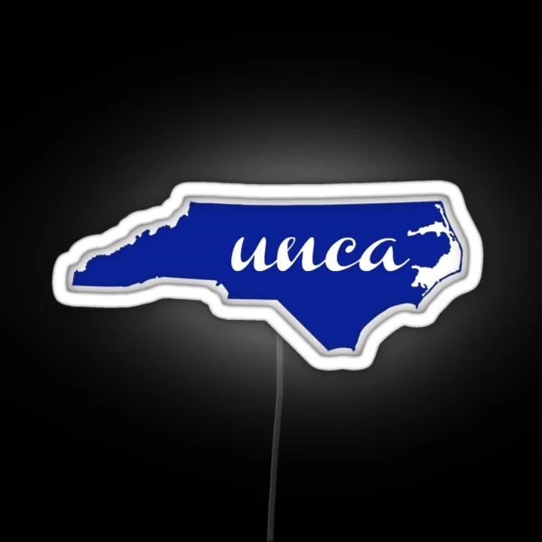 UNC Asheville NC Outline RGB Neon Sign