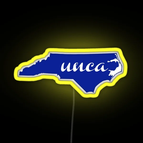 UNC Asheville NC Outline RGB Neon Sign