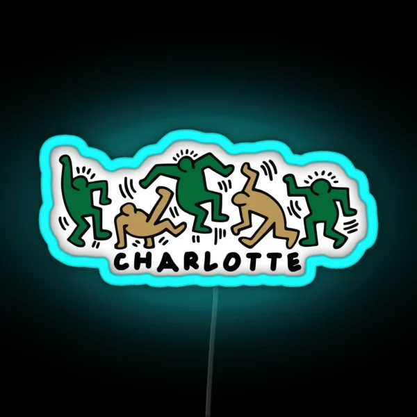 UNC Charlotte Groovy People RGB Neon Sign