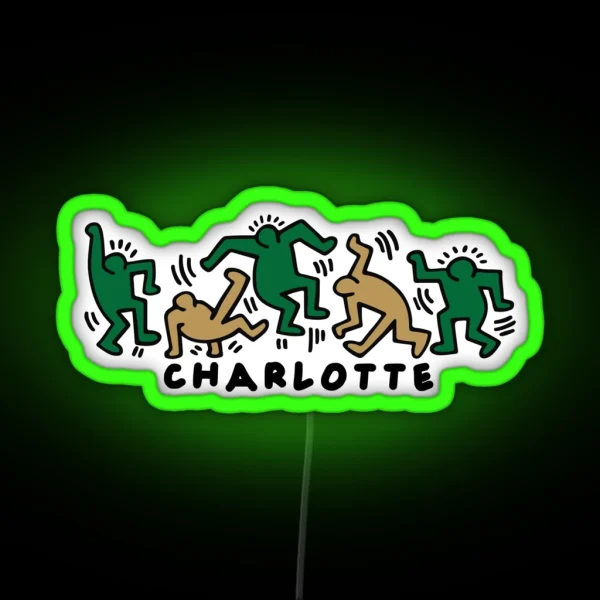 UNC Charlotte Groovy People RGB Neon Sign