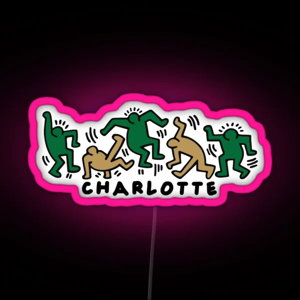 UNC Charlotte Groovy People RGB Neon Sign