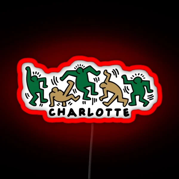 UNC Charlotte Groovy People RGB Neon Sign