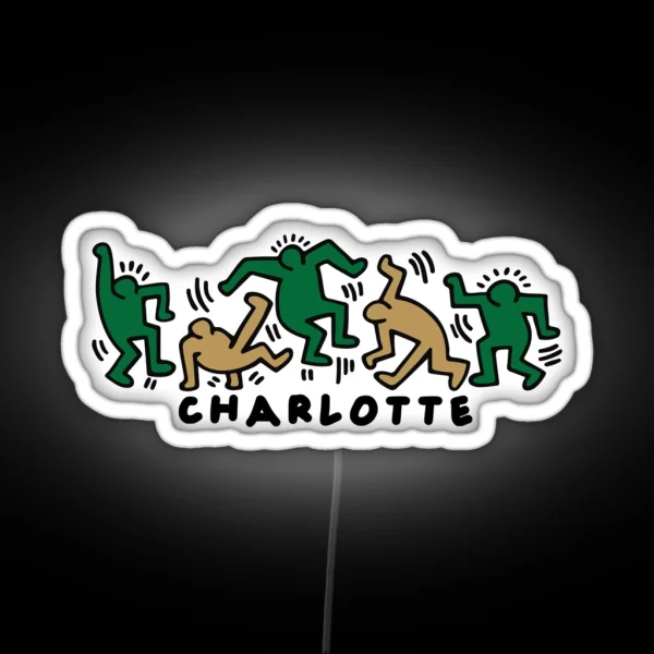 UNC Charlotte Groovy People RGB Neon Sign