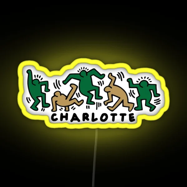 UNC Charlotte Groovy People RGB Neon Sign