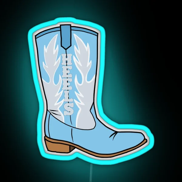 UNC Cowboy Boots RGB Neon Sign