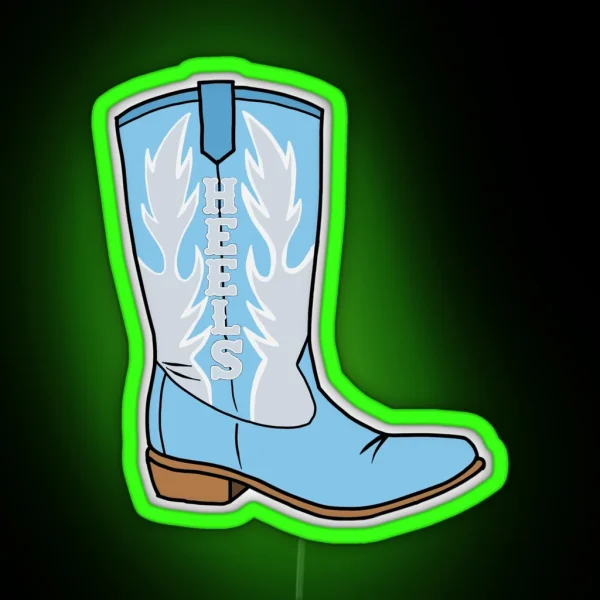 UNC Cowboy Boots RGB Neon Sign