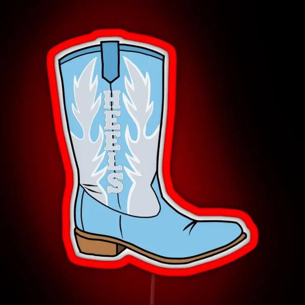 UNC Cowboy Boots RGB Neon Sign