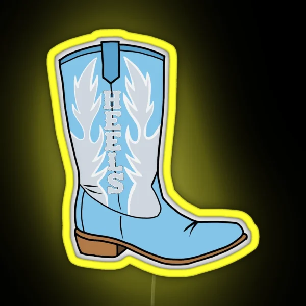 UNC Cowboy Boots RGB Neon Sign