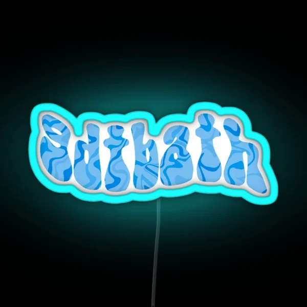 Unc Gdtbath Marble Letters RGB Neon Sign