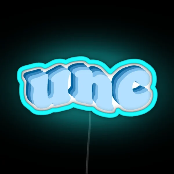 Unc Wavy Letters RGB Neon Sign