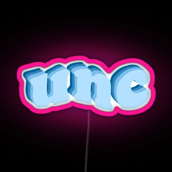 Unc Wavy Letters RGB Neon Sign