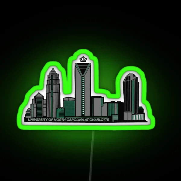 UNCC Charlotte Skyline RGB Neon Sign