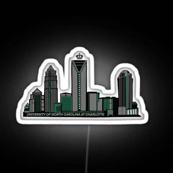 UNCC Charlotte Skyline RGB Neon Sign