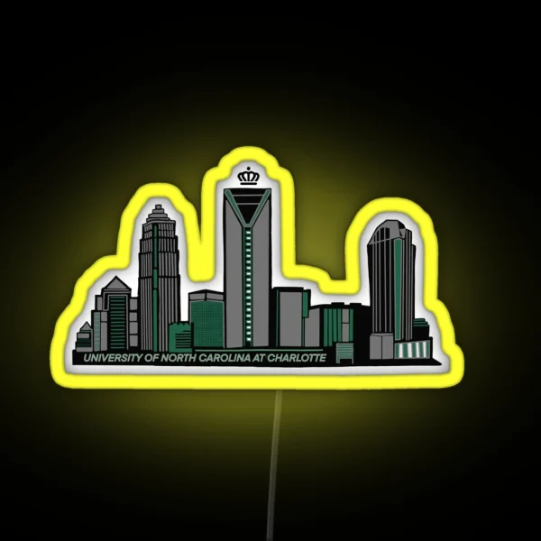 UNCC Charlotte Skyline RGB Neon Sign