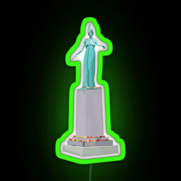 Uncg Minerva Statue With Apples RGB Neon Sign