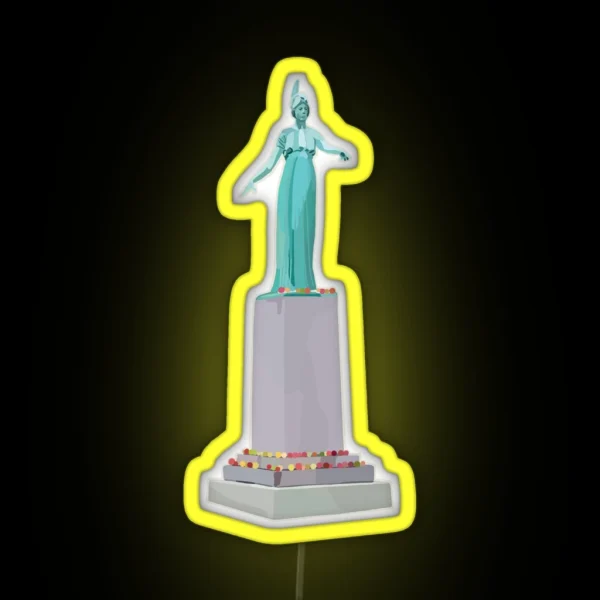 Uncg Minerva Statue With Apples RGB Neon Sign