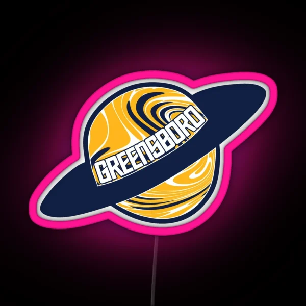 UNCG University Of North Carolina Greensboro Planet RGB Neon Sign