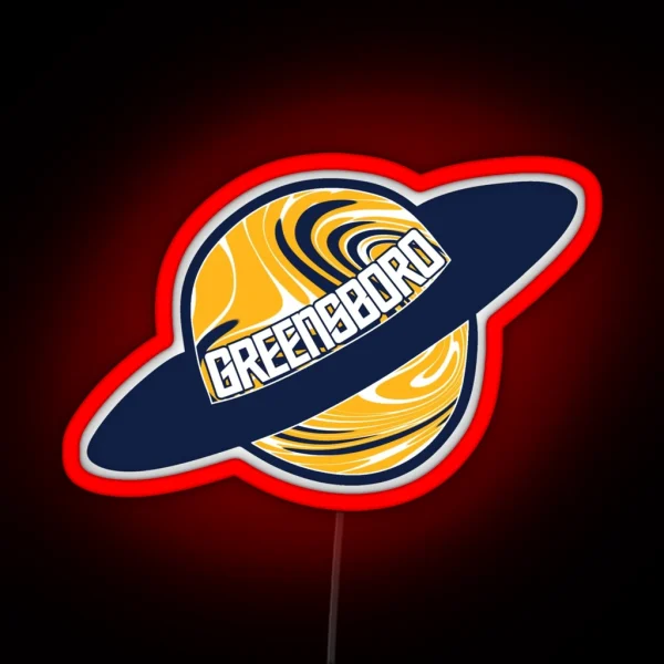 UNCG University Of North Carolina Greensboro Planet RGB Neon Sign