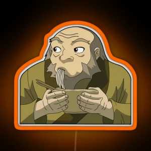 Uncle Iroh And His Noodles RGB Neon Sign