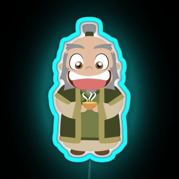 Uncle Iroh Cartoon RGB Neon Sign