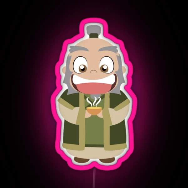 Uncle Iroh Cartoon RGB Neon Sign