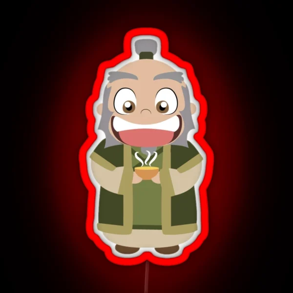 Uncle Iroh Cartoon RGB Neon Sign