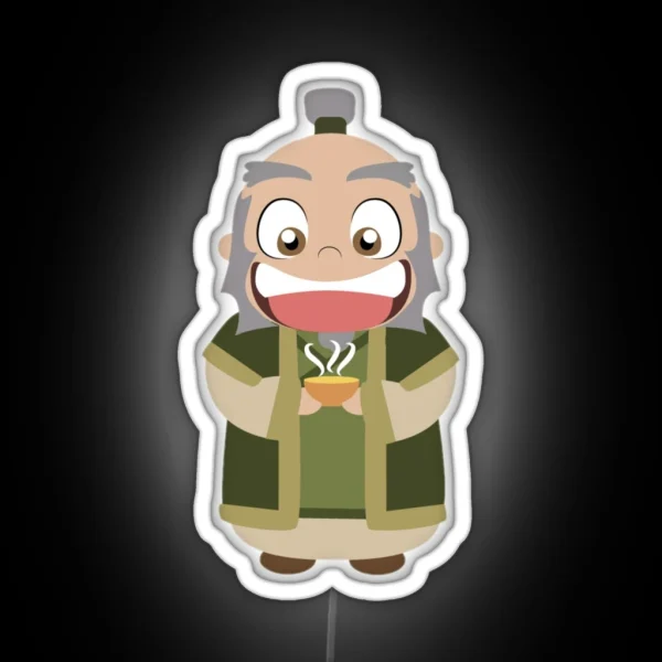 Uncle Iroh Cartoon RGB Neon Sign