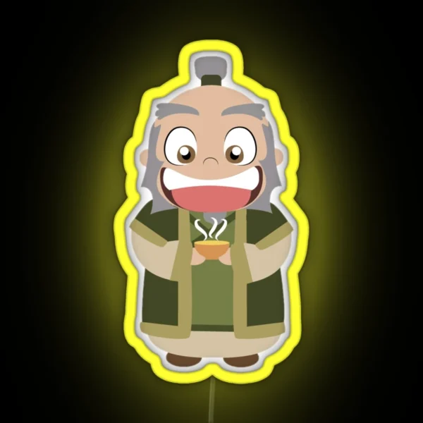 Uncle Iroh Cartoon RGB Neon Sign