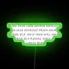 Uncle Iroh's quote about embracing one's true self from Avatar: The Last Airbender, displayed in a vibrant RGB neon sign w...