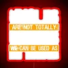 A humorous depiction of an uncle being useful, with bright colors and bold fonts on a neon sign.