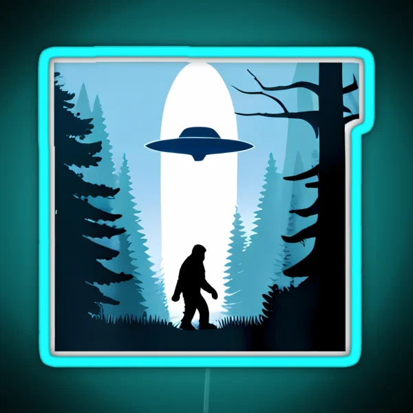 Under The Luminescent Lens Bigfoot S Alien RGB Neon Sign