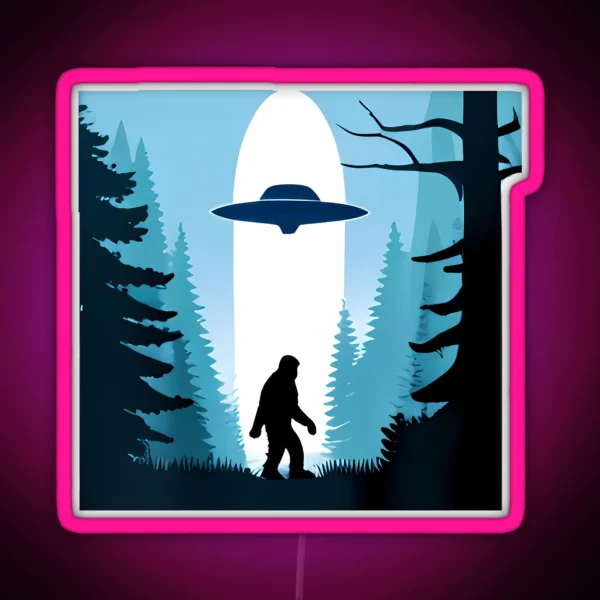 Under The Luminescent Lens Bigfoot S Alien RGB Neon Sign