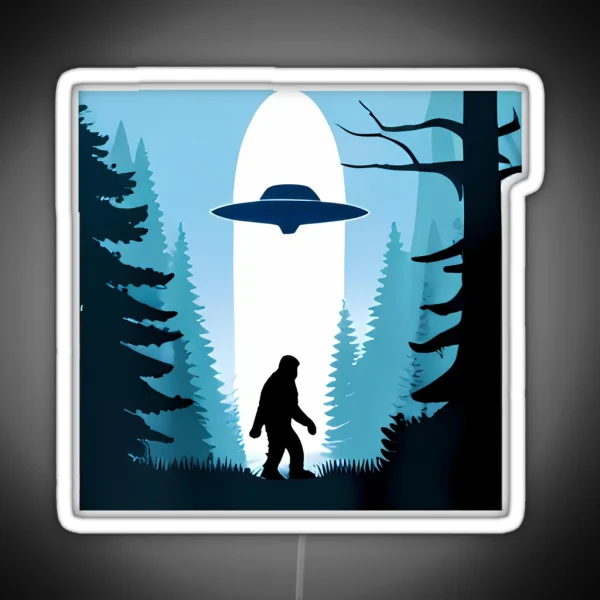 Under The Luminescent Lens Bigfoot S Alien RGB Neon Sign