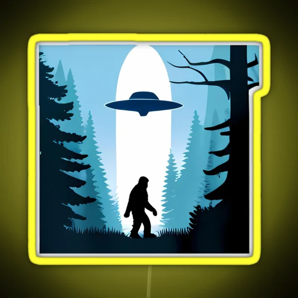 Under The Luminescent Lens Bigfoot S Alien RGB Neon Sign