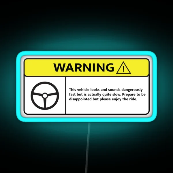Underpowered Engine Warning RGB Neon Sign