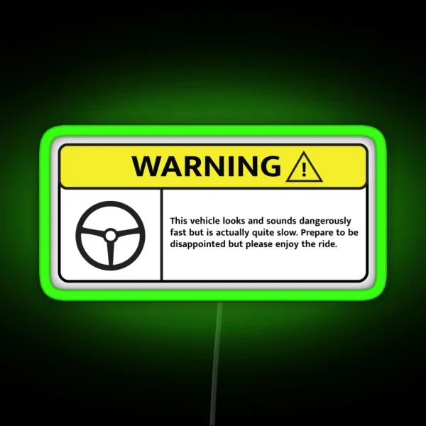 Underpowered Engine Warning RGB Neon Sign