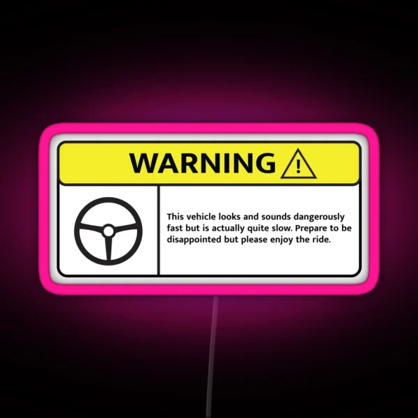Underpowered Engine Warning RGB Neon Sign
