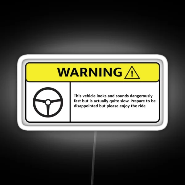Underpowered Engine Warning RGB Neon Sign