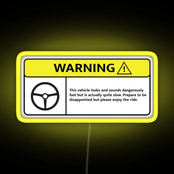 Underpowered Engine Warning RGB Neon Sign